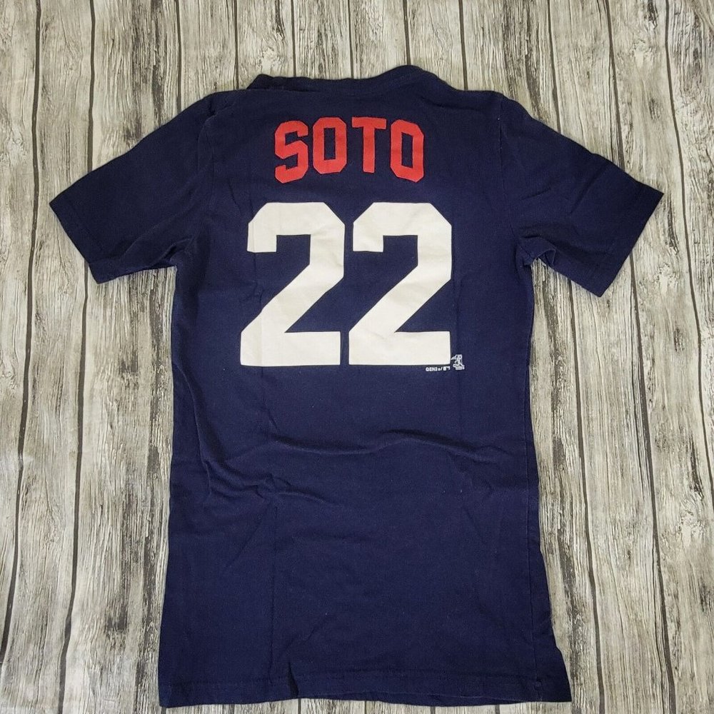 Juan Soto Washington Nationals Shirt Youth Large Blue #22 Baseball Youth 14/16